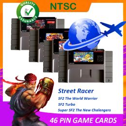 Cards High Quality 16 Bit Street Racer Figherts Turbo Chalengers NTSC Big Gray Game Card For USA Version Game Players