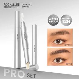 Enhancers FOCALLURE 3D Eyebrow Gel Eye Brows Wax Pencil Waterproof LongLasting Double Head 2 In 1 Eyebrow Enhancer Gel Makeup Cosmetics