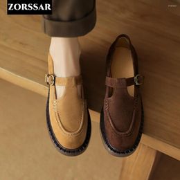 Casual Shoes Women Flats 2024 Summer Leather Slip On Brown Walking Ladies Shoe Fashion Non-Slip Soft Sole Loafers Zapatos Mujer