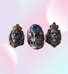 Punk Animal Crown Lion Ring For Men Male Gothic Jewellery 714 Big Size5591420