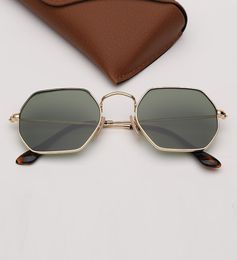 Sunglasses Fashion Women Sunglasses Mens Sun Glasses Gold Frame Pink Mirror UV400 Protection Glass Lenses with Leather Case9856265