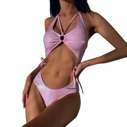 Women's Swimwear 2 Bathing Suits Ring Bikini Set With Cover Up Skirt Swim Vest For Women