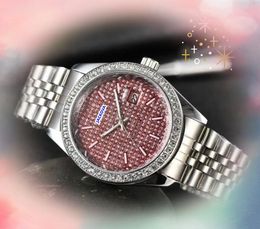 High quality mens womens unisex diamonds ring dot watch 40mm three stiches super quartz movement automatic date waterproof clock table day date time watches gifts