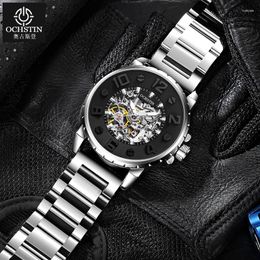 Wristwatches OCHSTIN Master Series 2024 Simple Automatic Trend Skeleton Mechanical Movement Waterproof Watch Men's Watches