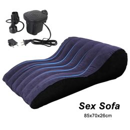 Big Sex Sofa Inflatable Furniture Adults Games Pillows Sex Tools For Couples Women Vaginal Blowjob Anal Plug Inflator Pump 220V 240408