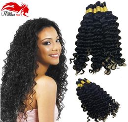 Human Hair For Micro Braids Bulk Hair Deep Curly Brazilian braiding no attachment4705608