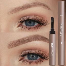 Enhancers Waterproof Eyebrow Cream Pen with Brush Lasting Not Smudge Lying Silkworm Eyeliner Brown Grey Eyebrow Pencil Makeup Cosmetics