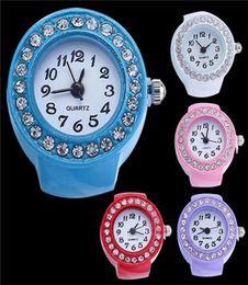 3Fashion Quartz Finger Ring Watch Lady Wristwatches Girl Watch Silicon Watches Round Watch Rhinestone Elastic Watches Gift25987581156