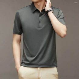 Men's Polos Men Clothing 2024 Summer POLO-Shirt Low Key Comfortable Atmosphere Short Sleeve Business Casual Simple Tops W5581