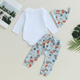 Clothing Sets Born Baby Western Clothes Cow Print Long Sleeve Romper Pants Set Infant Boys Girls 3Pcs Fall Winter Outfits