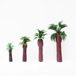 Decorative Flowers 10Pcs Miniature Landscape Model Tree Microscopic Simulation Scene Coconut Architectural Sand Table Palm