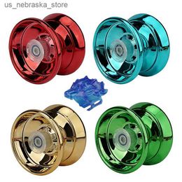 Yoyo 4-color professional Aluminium metal yoyo suitable for children and beginners metal yoyo suitable for children and adults with yoyo accessories Q240418