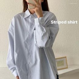 Women's Blouses Fall Striped Long Sleeve Shirt Top Blusas Ropa De Mujer