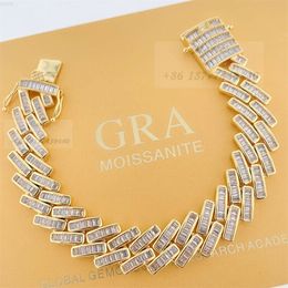 Wholesale Price Iced Out 925 Silver Necklace Bracelet Hip Hop Jewelry Vvs Moissanite Cuban Link Moissanite Hip Hop Jewelry