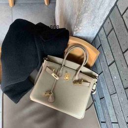 Totes Designer Handbag l Elephant Grey Bag 2023 New Fashion Versatile Togo Leather Handbag Pattern Bride Bag