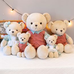 New Couple Bear Doll Cute Dressing Teddy Bear Plush Toy Grab Machine Doll Girl Gift Cross border Foreign Trade