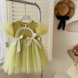 Girl Dresses Baby Summer Girls Clothes Birthday Party Bowknot Princess Dress Mesh Casual Kids Outfits