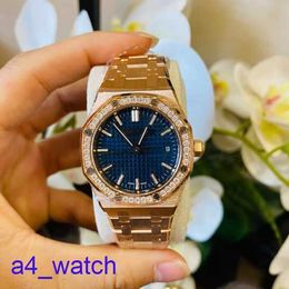 Fashion AP Wrist Watch Womens Royal Oak Series 77451OR Automatic Machinery 18K Rose Gold Diamond Fashion Watch