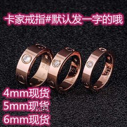 High End Designer jewelry rings for womens Carter with straight pattern two or three rows of diamond love ring full of stars rose gold Original 1:1 With Real Logo