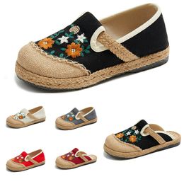 Luxury designer women Casual Shoes GAI Vintage black red blue Flats Outdoor Season Casual Shoes