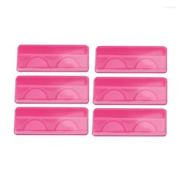 Eyelash Curler 25/50Pcs Pink Eyelashes Case Portable Reusable Empty Fake Lashes Storage Box Plastic Transparent Packaging