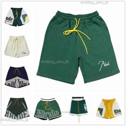 2024 Rhude Shorts Designers Mens Basketball Panel Court Swim Trunks Sweat Senna Flight Yachting Short Bottoms Buy Rhode 324