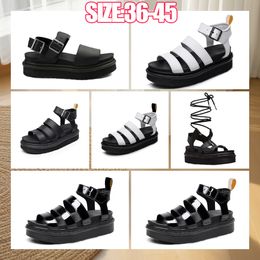 New Luxury Slippers Sides Black Strap Summer Sandals Beach Casual Shoes For Men Women Flip Flops Strap tower buckle 2024 size36-45 comfortable fashion