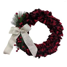 Decorative Flowers Christmas Round Wreath Front Door Flower Wreaths Artificial For Party Home Fireplace Window