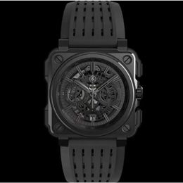 bell and ross Wristwatches BR Model Sport Rubber Watchband Quartz Bell Luxury Multifunction Watch Business Stainless Steel Man Ross Wristwatch192N high quality