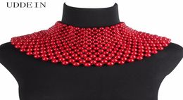 UDDEIN Fashion Indian Jewellery Handmade Beaded Statement Necklaces For Women Collar Bib Beads Choker Maxi Necklace Wedding Dress 221277950