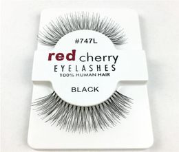 Red Cherry False Eyelashes 747S 747M 747L Natural Long Eye Lashes Extension Makeup Professional Faux Eyelash Winged Fake Lashes W4954567