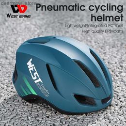 Cycling Caps Masks WEST BIKING Cycling Aero Helmet MTB Enduro Road Bike Integrated Lightweight Helmet Men Women Multicolor Aerodynamic Safety Caps L48