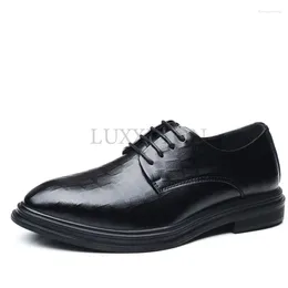 Casual Shoes Black Men Suit Party Men's Dress Italian Leather Zapatos Hombre Formal Office Sapatos Social Masculino