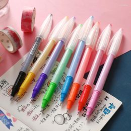 8pcs Jelly Colour Gel Ink Pen Set 0.5mm Ballpoint Liner Drawing Paint Marker For Journal Notebook Stationery Office School A6096