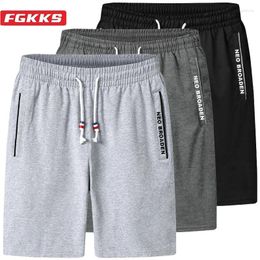 Men's Shorts FGKKS 2024 Outdoor Casual For Men Pure Cotton Slim Five Points Beach Pants High Quality Design