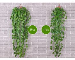 Decorative Flowers Artificial Hanging Plants Fake Ivy Vine Leaves For Wall House Room Patio Indoor Outdoor Home Shelf Office Decor