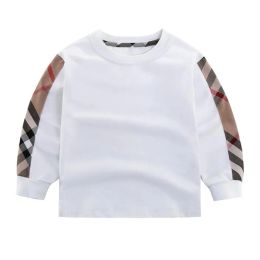 T-shirts Lovely Baby Boys Girls Brand Tshirts Spring Autumn Kids Plaid Tshirt Children Long Sleeve Shirts Boy Girl Cotton Tops Tees 28 Y