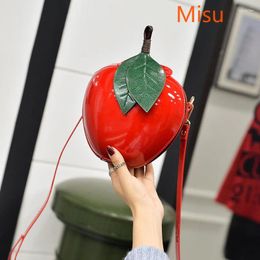 Bag Party Small Bags For Women 2024 Trend Cute Female Shoulder Fashion Unusual Apple Novelties Leather Crossbody