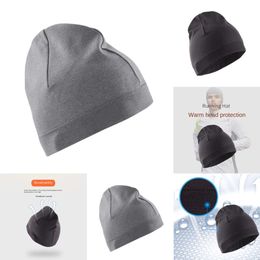New Solid Colour Winter Running Hats Windproof Warmer Bonnet Sweat Absorption Quick Drying Sport Cap