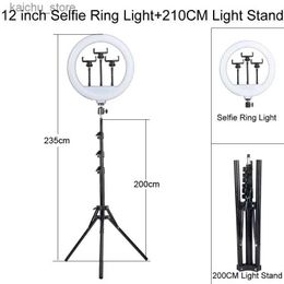 Continuous Lighting 12 inch 30cm ring light LED selfie dimmable YouTube photo camera mobile phone makeup onsite filling wholesale Y240418 Y240504DQNS