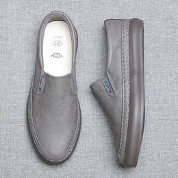 Casual Shoes 2024 Men's Vulcanize Spring Trend Men' Pu Leather Designer Lofers British Style Slip On BD22392