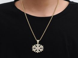 Iced Brass CZ SNOW PendantNecklace pink Colour Women And Men Rock Jewellery party gift CN22313492375