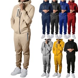 Mens tracksuit winter set two piece outfit sweatsuit 2024 arrivals 2 piece pants set jogger jogging suit 240417