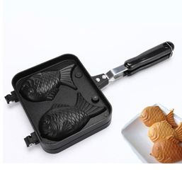 Taiyaki Japanese FishShaped Bakeware Waffle Pan Maker 2 Cast Cake Mould Home Cake Tools Kitchen Accessories Baking Tools9125480