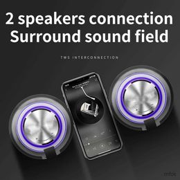 Portable Speakers TWS Bluetooth Speaker Portable Waterproof Column High Power Subwoofer Music System with AUX TF USB For Computer Speakes Box