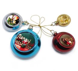 8cm Sublimation Blank Large Hanging Ball Christmas Transparent Plastic Balls DIY Po Xmas Tree Decorative Festival Plaything9737516