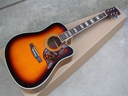 43 inch Solid Top Acoustic guitar with Bone nutsaddleHummingbird PickguardRosewood fingerboardCan be customized8489794