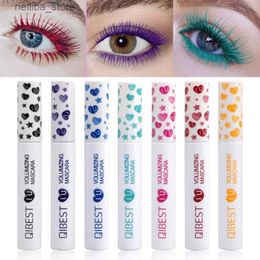 Mascara 7 Colors/Set Waterproof Color Mascara Eyeliner Charming Longlasting Colorful Curling Lengthening Extension Eyelashes L410