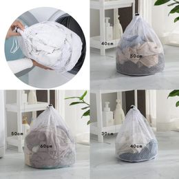 Storage Bags Drawstring Laundry Bag Fine Mesh Machine Washable Care Thickened Large Pocket