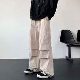 High Street Casual Pants Men's Korean Version Trendy Pleated Personality 2023 Autumn/winter Ins Loose Pants K4551-P49